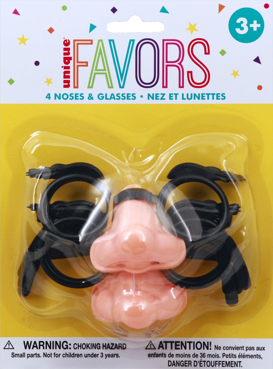 slide 2 of 2, Unique Noses & Glasses 4 ea, 4 ct