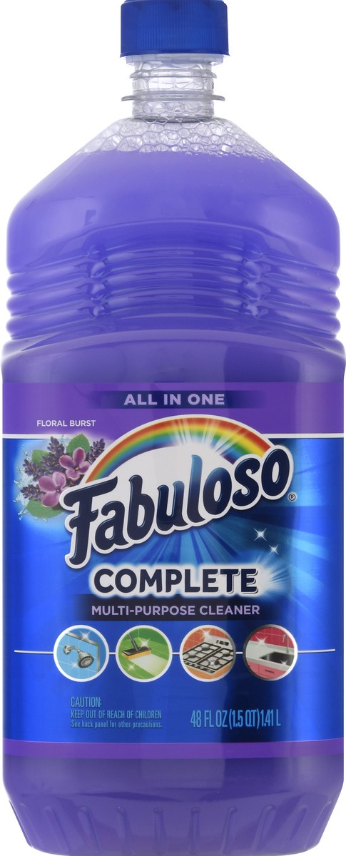 slide 1 of 9, Fabuloso Complete All in One Floral Burst Multi-Purpose Cleaner 48 oz, 48 fl oz