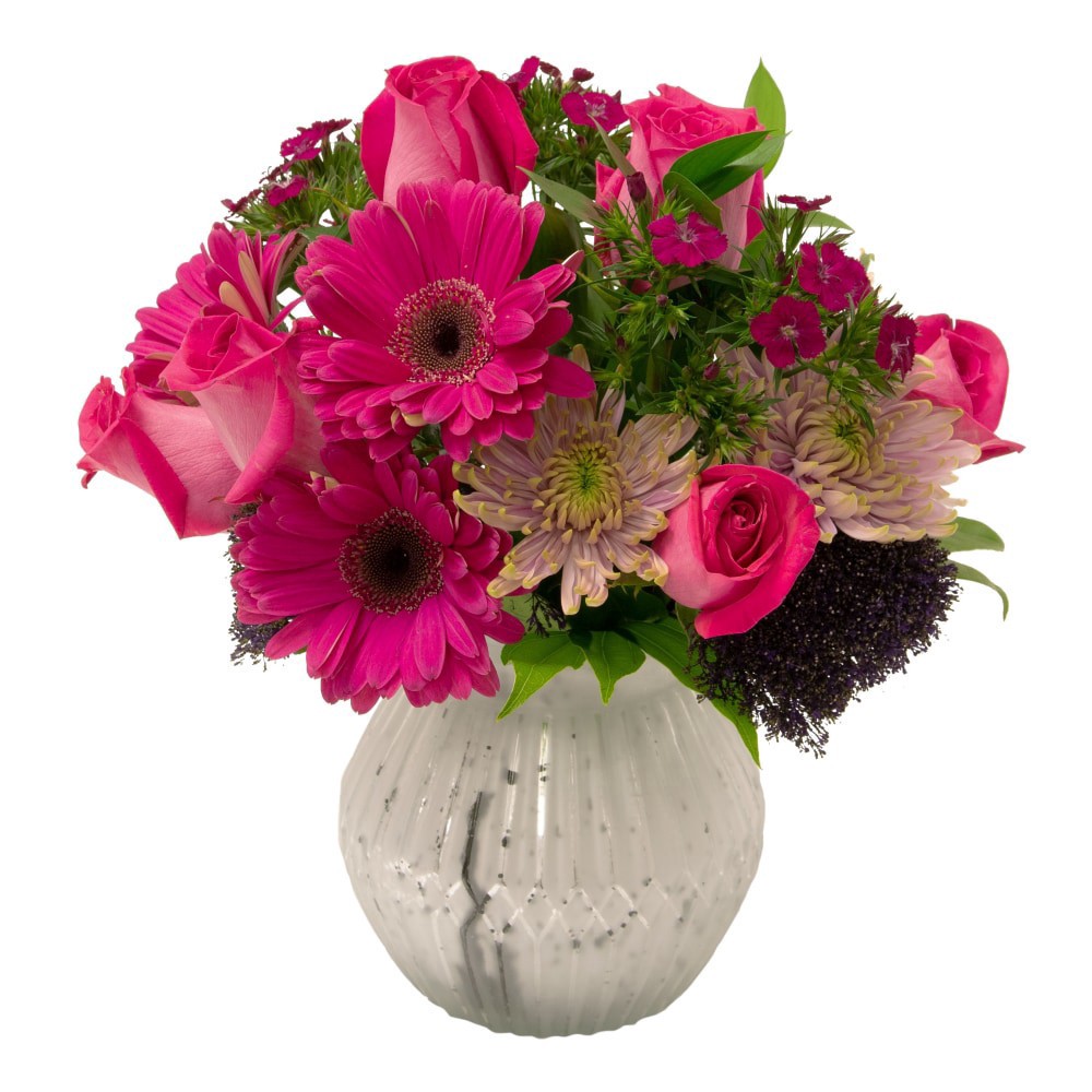 slide 1 of 1, Bloom Haus Medium Assorted Mixed Rose Gerbera Vase, 19 stems