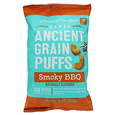 slide 1 of 1, Central Market Ancient Grains Smokey BBQ Puffs, 5 oz