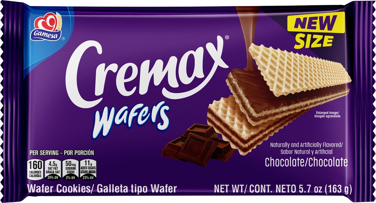 slide 7 of 9, Gamesa Cremax Wafer Cookies Chocolate 5.7 Oz, 5.7 oz