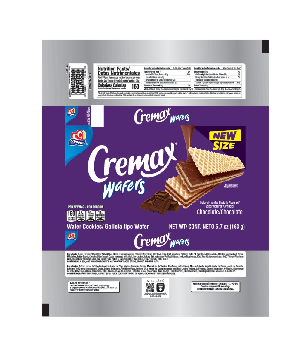 slide 4 of 9, Gamesa Cremax Wafer Cookies Chocolate 5.7 Oz, 5.7 oz