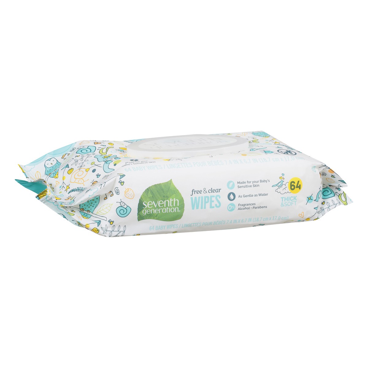 slide 7 of 12, Seventh Generation Baby Wipes Sensitive Protection, 64 count, 64 ct