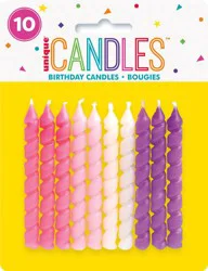 Unique Spiral Birthday Candles - Pink/Purple