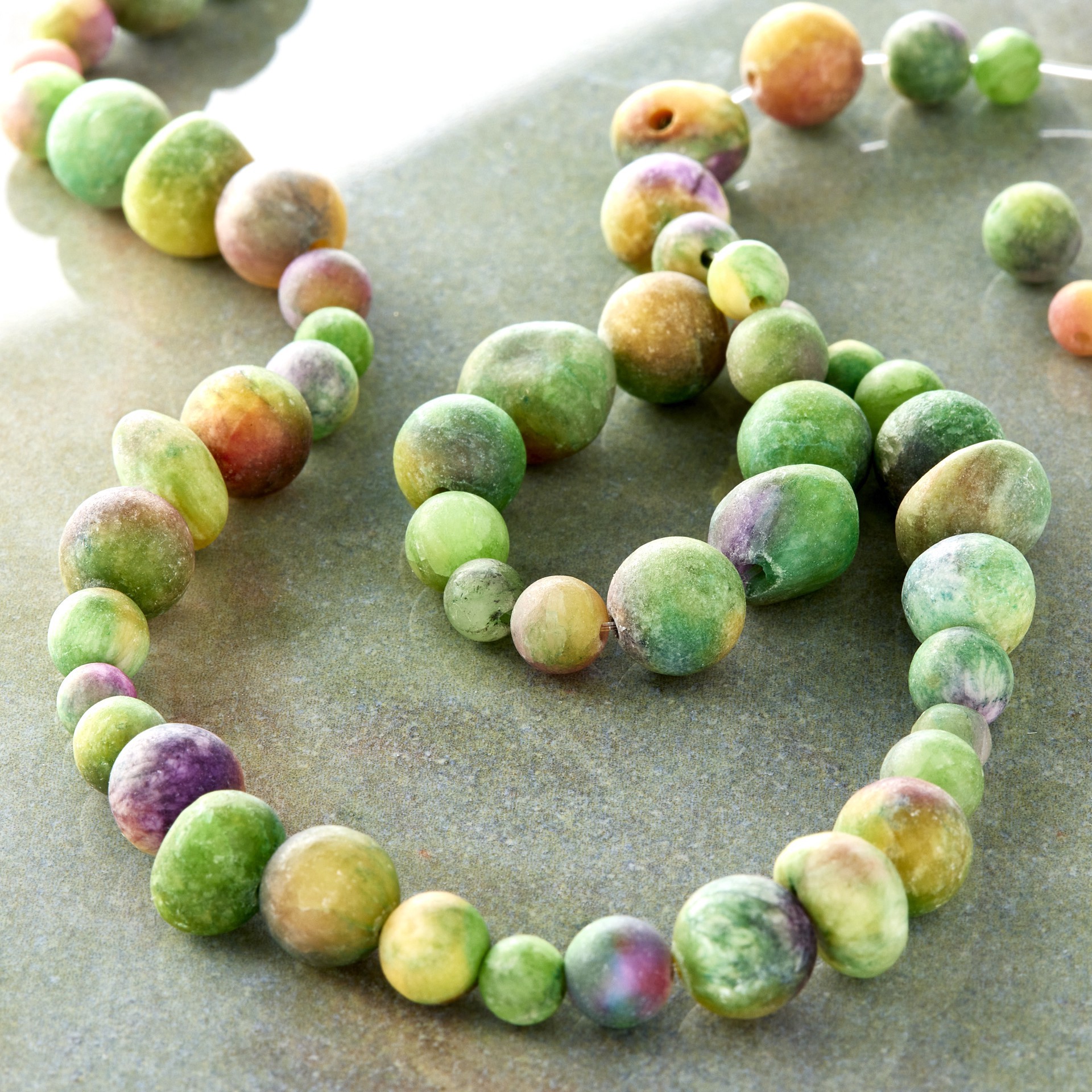 slide 2 of 3, Dyed Jade Stone Beads Value Pack By Bead Landing, 4mm-8mm