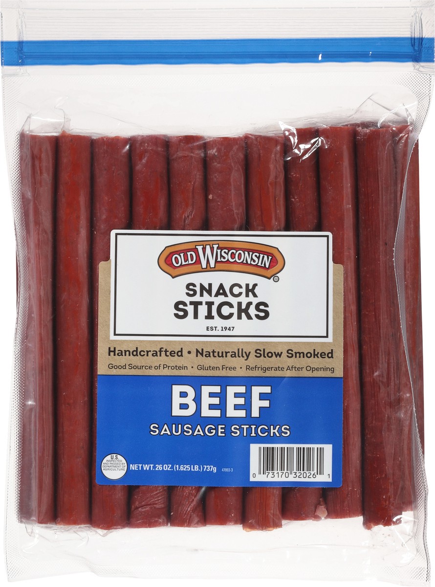 slide 2 of 9, Old Wisconsin Bulk Beef Snack Sticks, 26 oz