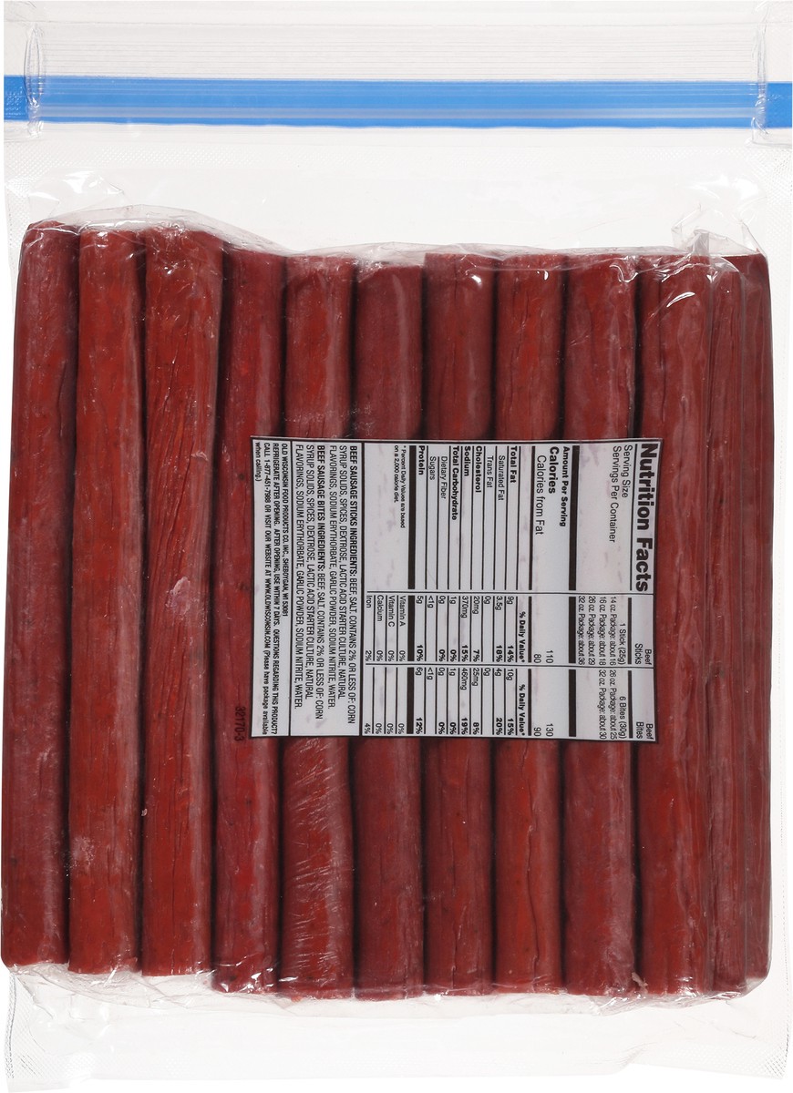 slide 6 of 9, Old Wisconsin Bulk Beef Snack Sticks, 26 oz