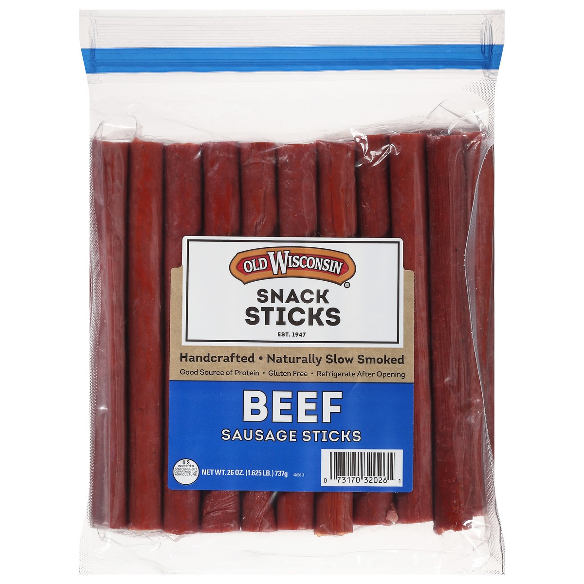 slide 5 of 9, Old Wisconsin Bulk Beef Snack Sticks, 26 oz