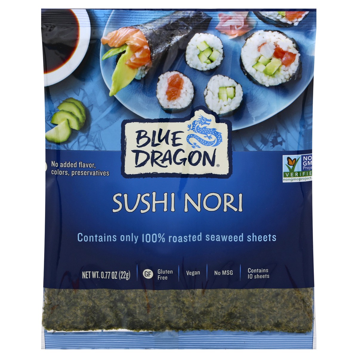 slide 12 of 13, Blue Dragon Sushi Nori Roasted Seaweed Sheets, 10 ct; 0.77 oz