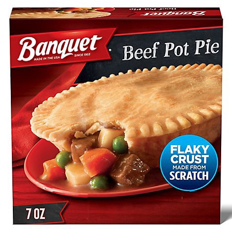 slide 1 of 1, Banquet Frozen Beef Pot Pie - 7 Oz, 7 oz