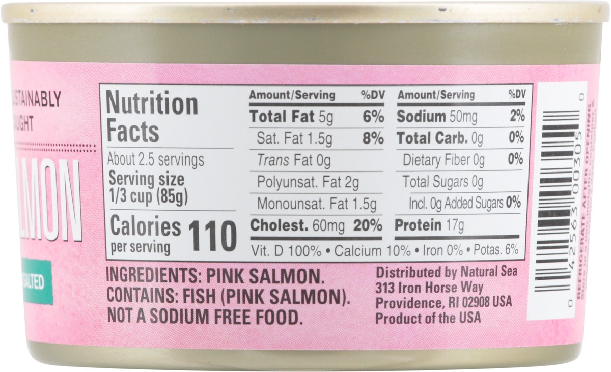 slide 8 of 9, Natural Sea Unsalted Wild Pink Salmon 7.5 oz, 7.5 oz