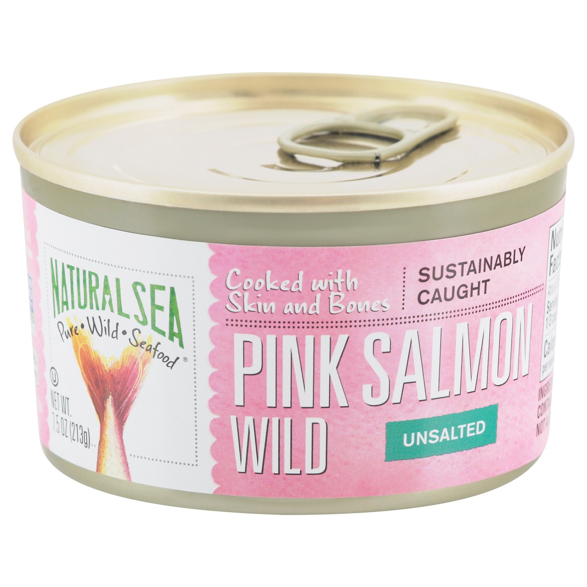 slide 1 of 9, Natural Sea Unsalted Wild Pink Salmon 7.5 oz, 7.5 oz