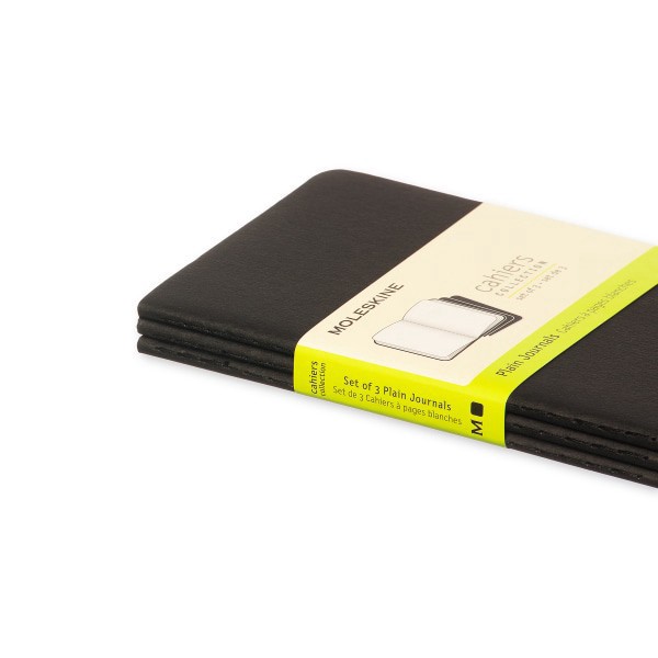 slide 2 of 6, Moleskine Pocket Notebook, Blank, 3.5" x 5.5" - Black, 3 ct