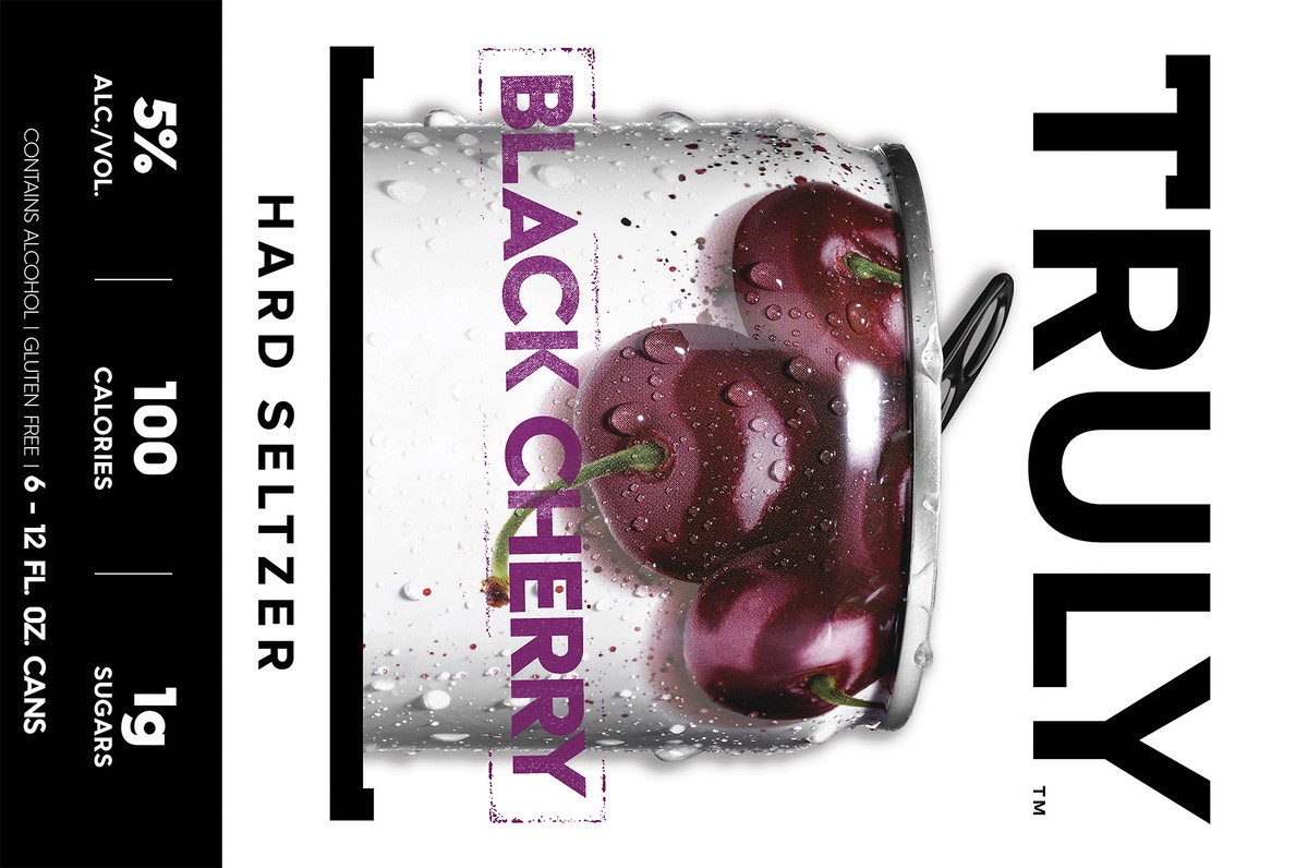 slide 7 of 7, TRULY Hard Seltzer Black Cherry, Spiked & Sparkling Water (12 fl. oz. Can, 6pk.), 6 ct; 12 oz