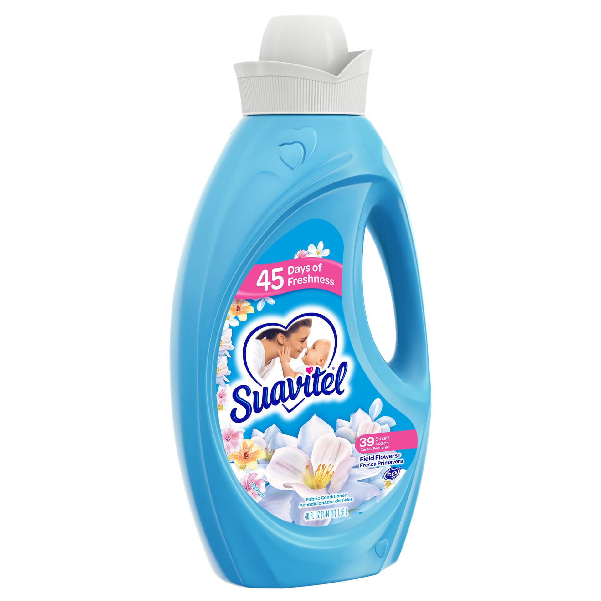 slide 9 of 10, Suavitel Liquid Fabric Softener, Field Flowers, 46Oz., 46 fl oz