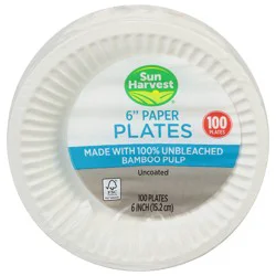 Sun Harvest Uncoated 6 In Paper Plates