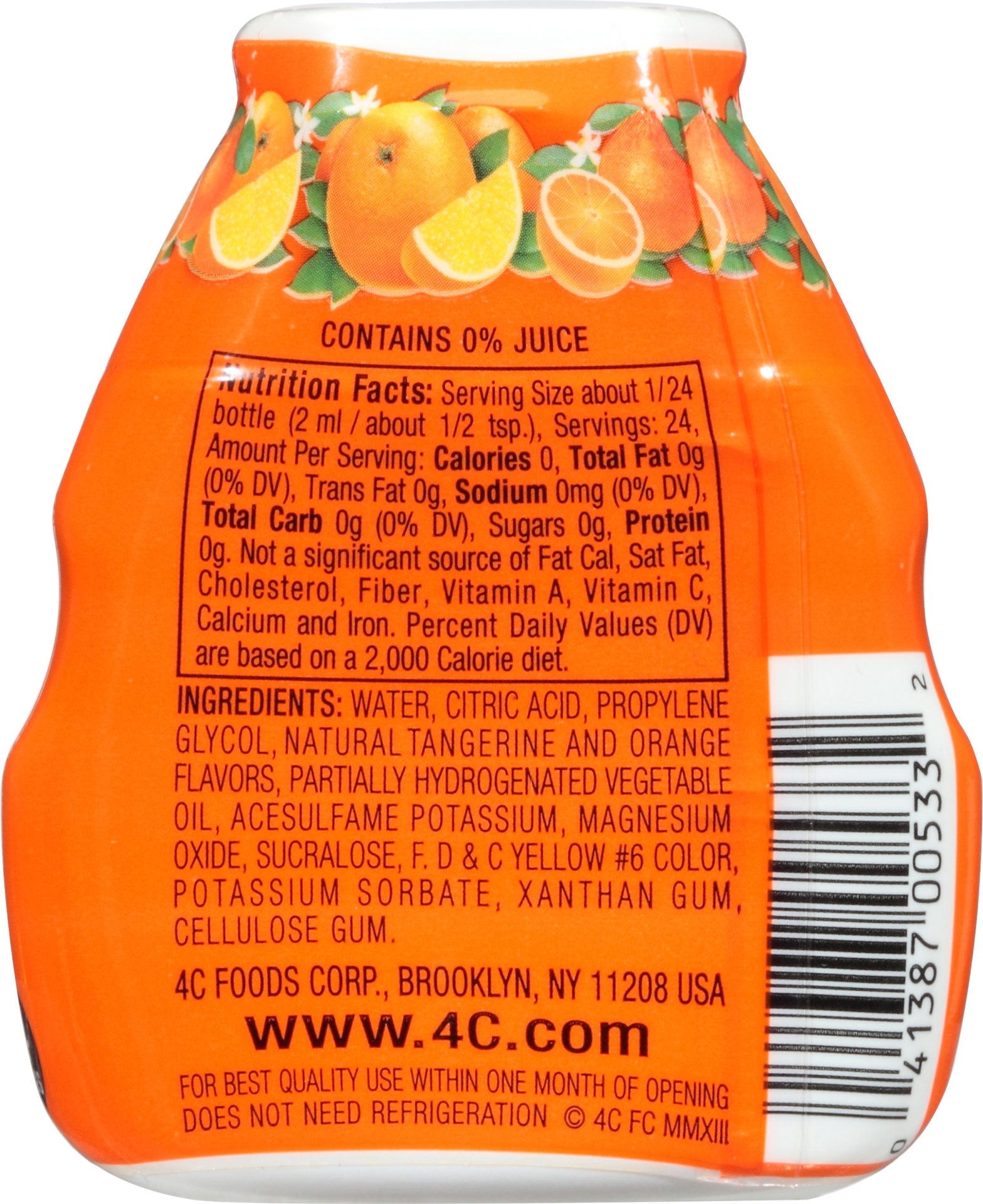 slide 6 of 8, 4C Orange Tangerine Liquid Water Enhancer, 1.62 oz
