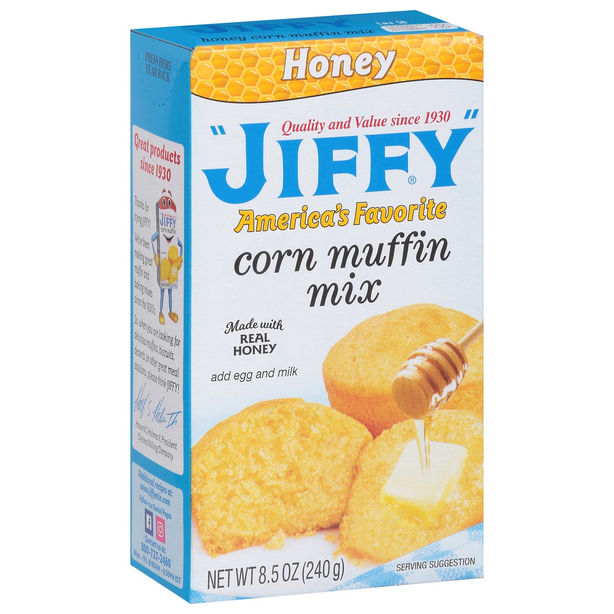 slide 8 of 9, Jiffy Honey Corn Muffin Mix 8.5 oz, 8.5 oz