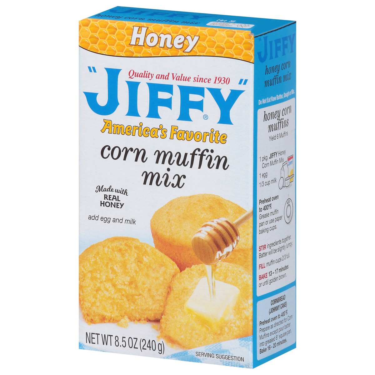 slide 5 of 9, Jiffy Honey Corn Muffin Mix 8.5 oz, 8.5 oz
