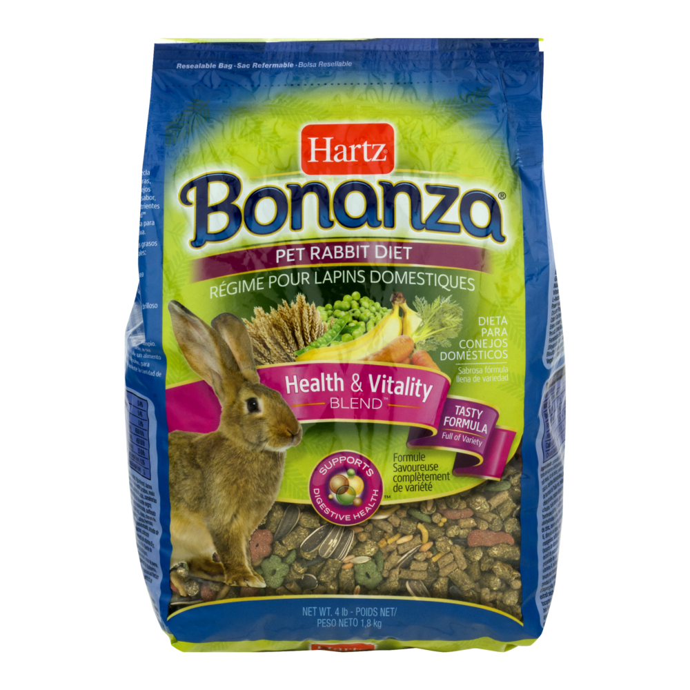 slide 1 of 9, Hartz Bonanza Rabbit Food, 4 lb