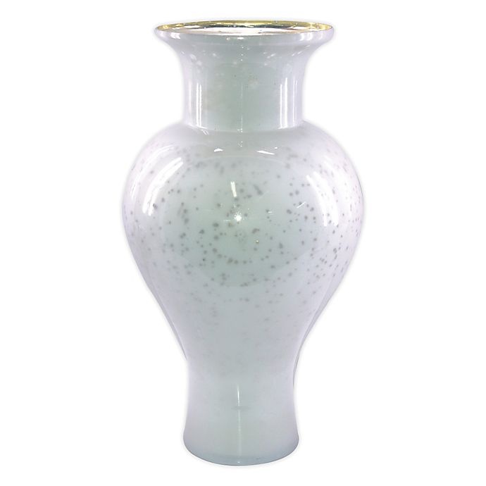 slide 1 of 1, W Home Glass Vase - Antique White, 17 in