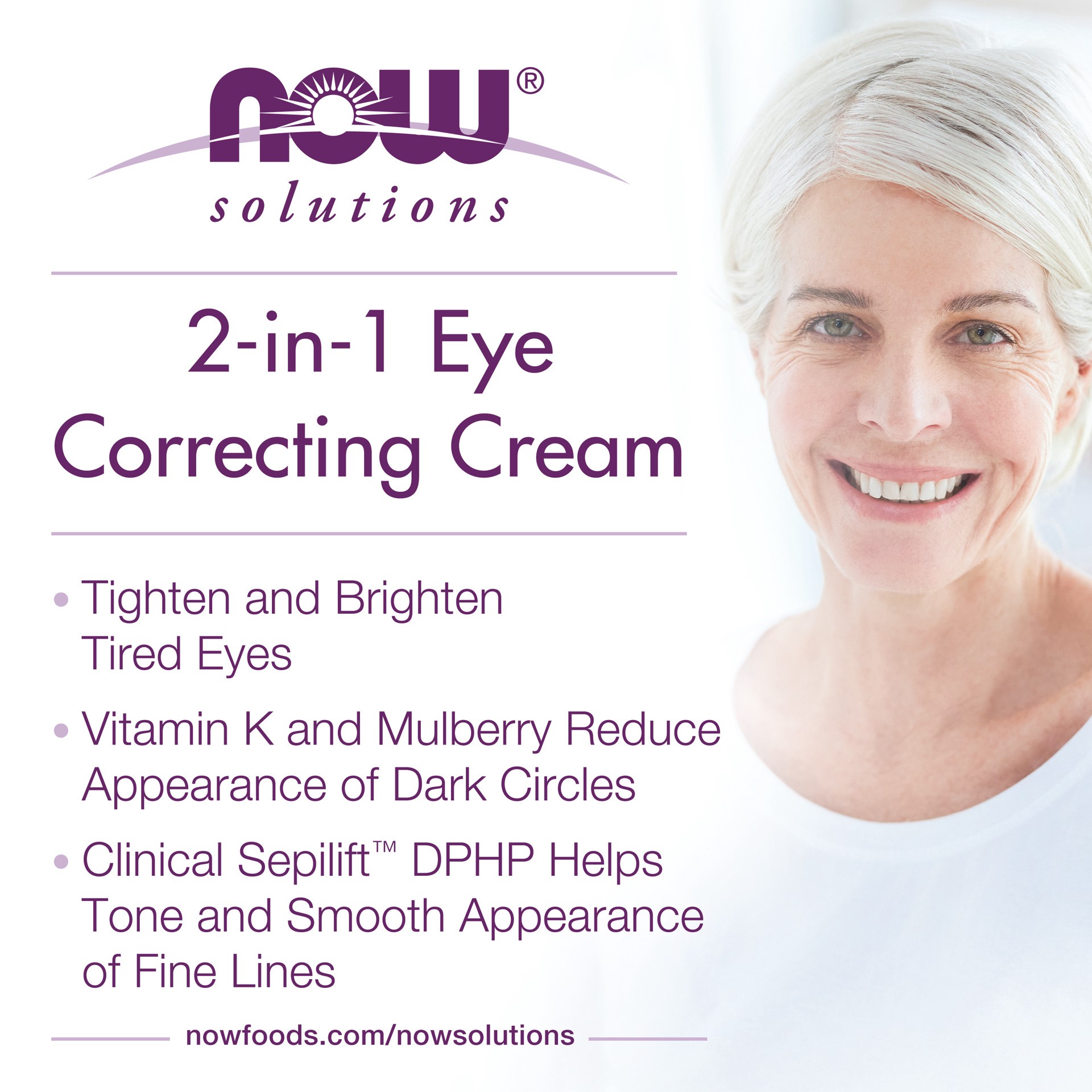 slide 4 of 5, NOW Solutions 2 in 1 Eye Correcting Cream - 1 fl. oz., 1 fl oz