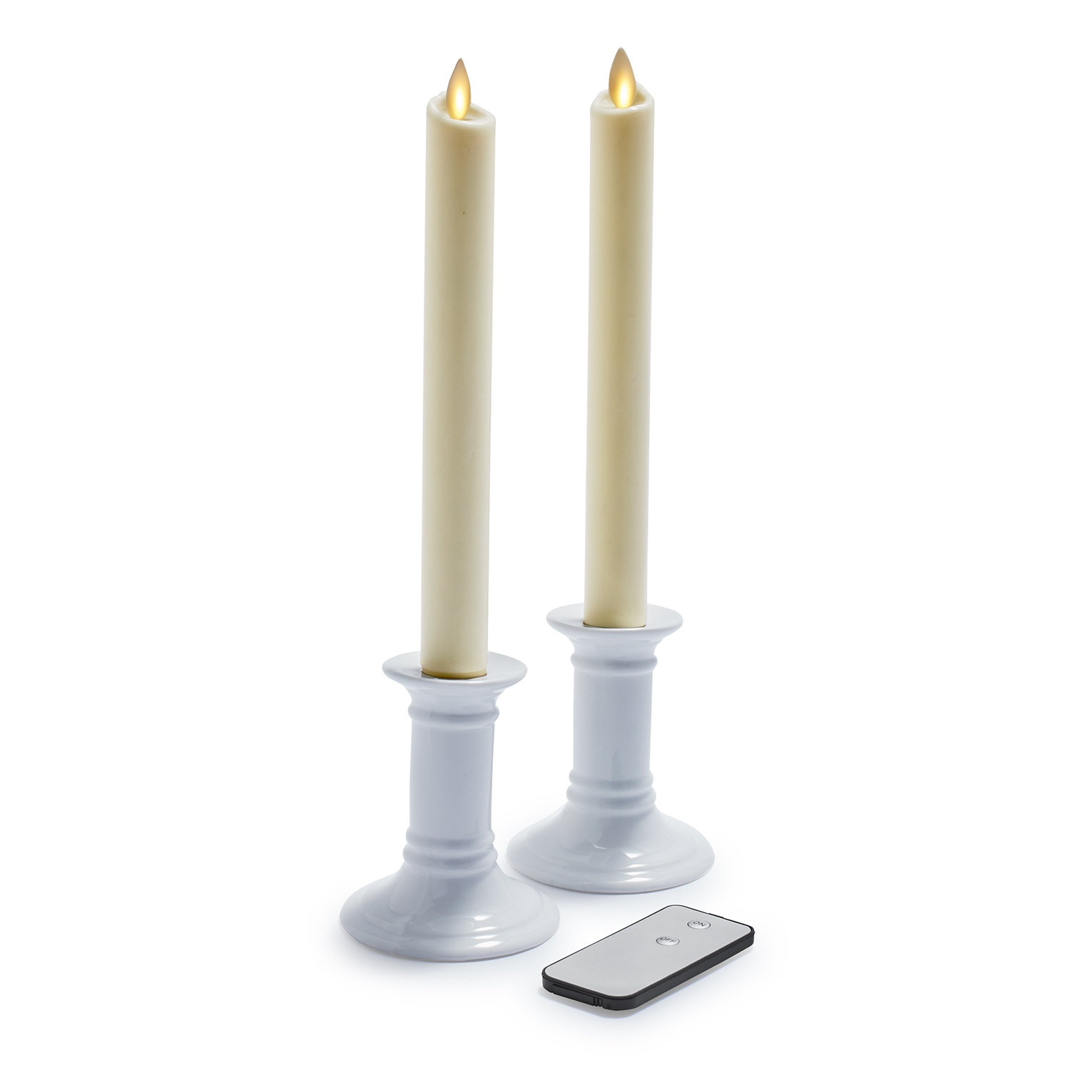 slide 1 of 1, Sur La Table Flameless Taper Candles, 2 ct