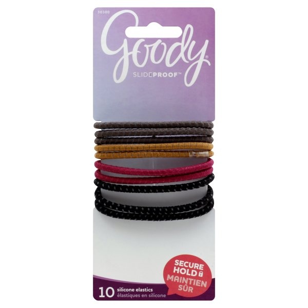 slide 1 of 6, Goody Elastics, Silicone, 10 ct