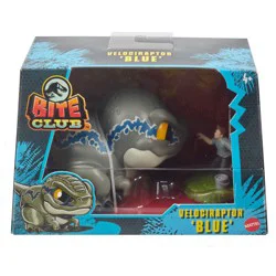 Mattel Jurassic World Bite Club Velociraptor Blue
