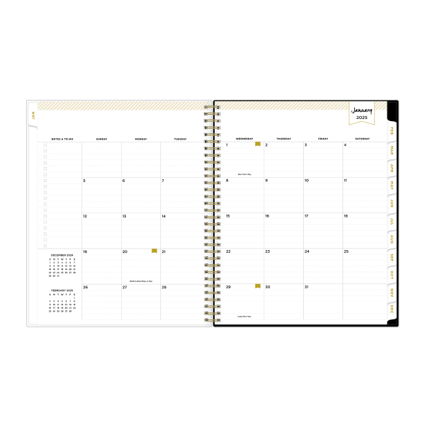 slide 6 of 10, 2025 Day Designer Weekly/Monthly Planning Calendar, 8-1/2"" X 11"", Les Fleurs, January 2025 To December 2025, 1 ct