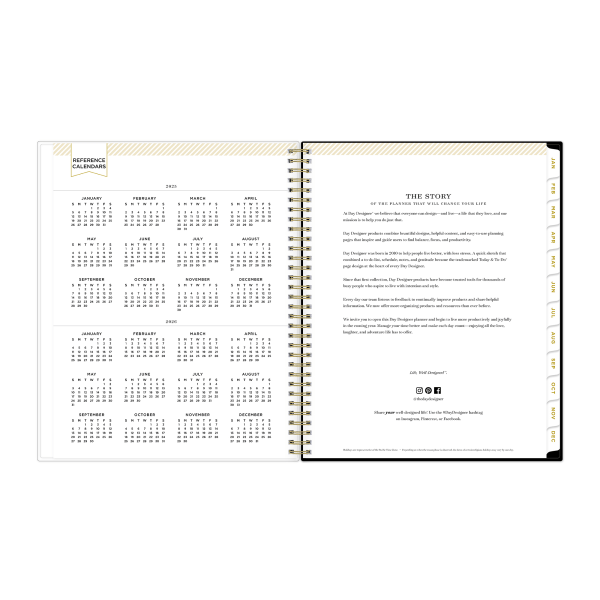 slide 3 of 10, 2025 Day Designer Weekly/Monthly Planning Calendar, 8-1/2"" X 11"", Les Fleurs, January 2025 To December 2025, 1 ct