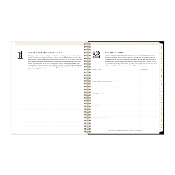 slide 4 of 10, 2025 Day Designer Weekly/Monthly Planning Calendar, 8-1/2"" X 11"", Les Fleurs, January 2025 To December 2025, 1 ct