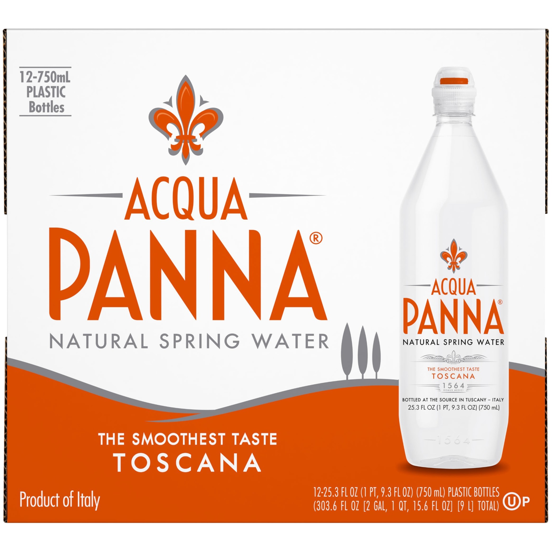 slide 1 of 1, ACQUA PANNA Natural Spring Water, 12 ct; 25.3 fl oz