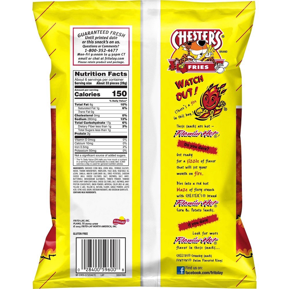 slide 5 of 5, Chester's Flamin Hot Fries - 5.5oz, 5.5 oz