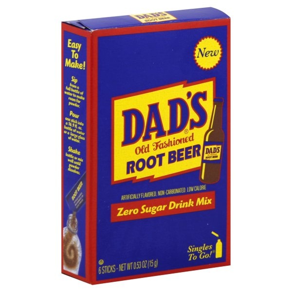 slide 1 of 1, Dad's Old Fashioned To Go Root Beer Drink Mix, 6 ct