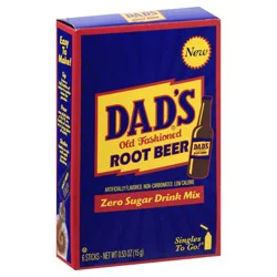 Dad's Old Fashioned Root Beer Zero Sugar Singles To Go Drink Mix - 6 ct
