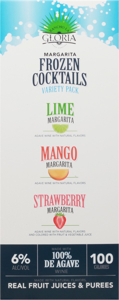 slide 5 of 14, Rancho La Gloria Margarita Variety Pack Frozen Cocktails 12-3.4 fl oz Tubes, 1.20 liter