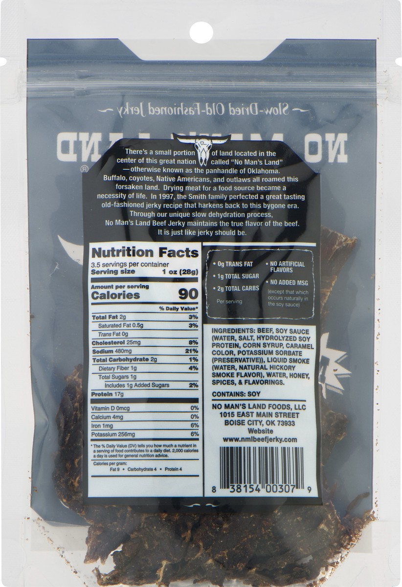 slide 8 of 8, No Man's Land Beef Jerky 3.50 oz, 3.5 oz