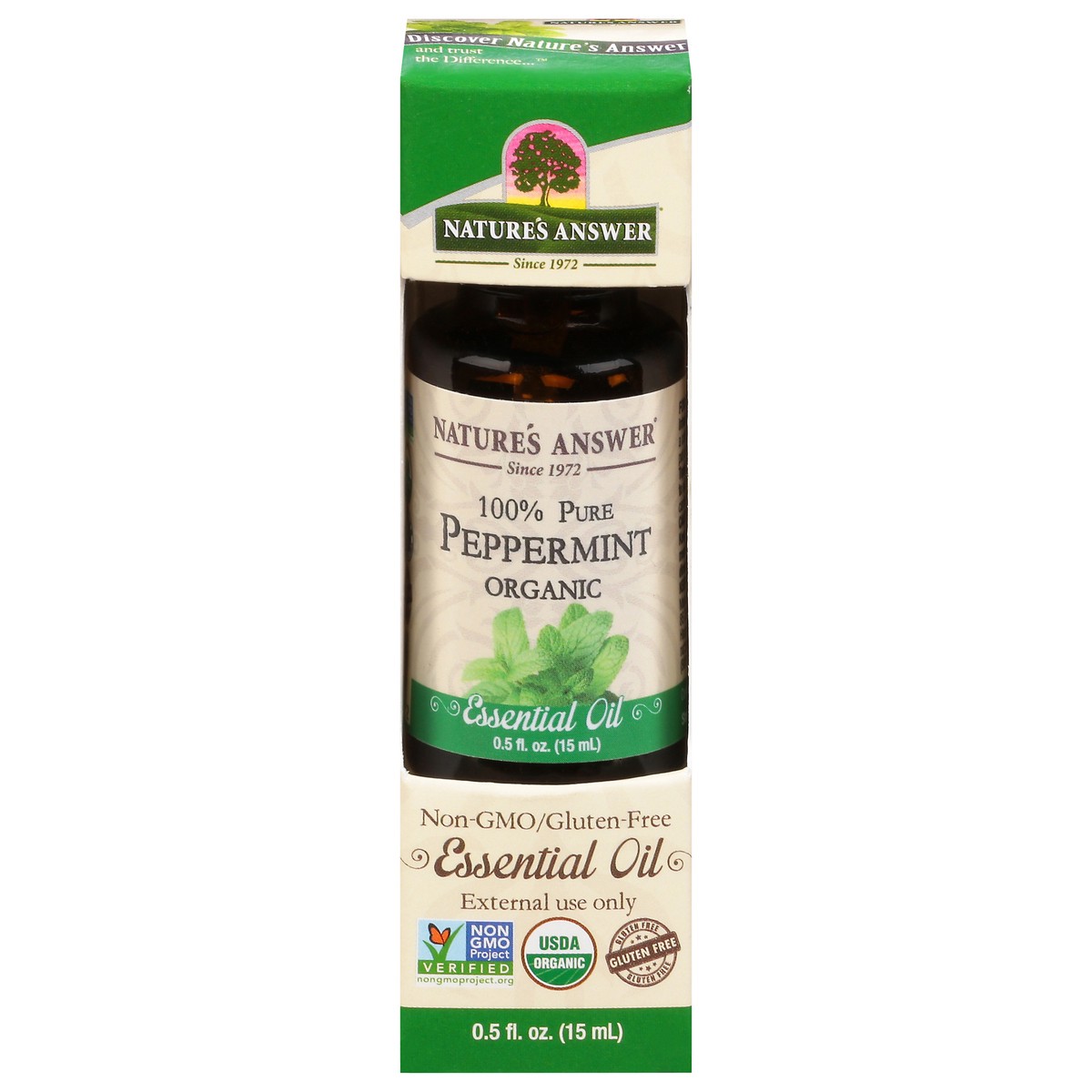 slide 1 of 4, Nature's Answer 100% Pure Organic Peppermint Essential Oil 0.5 fl oz, 0.5 fl oz