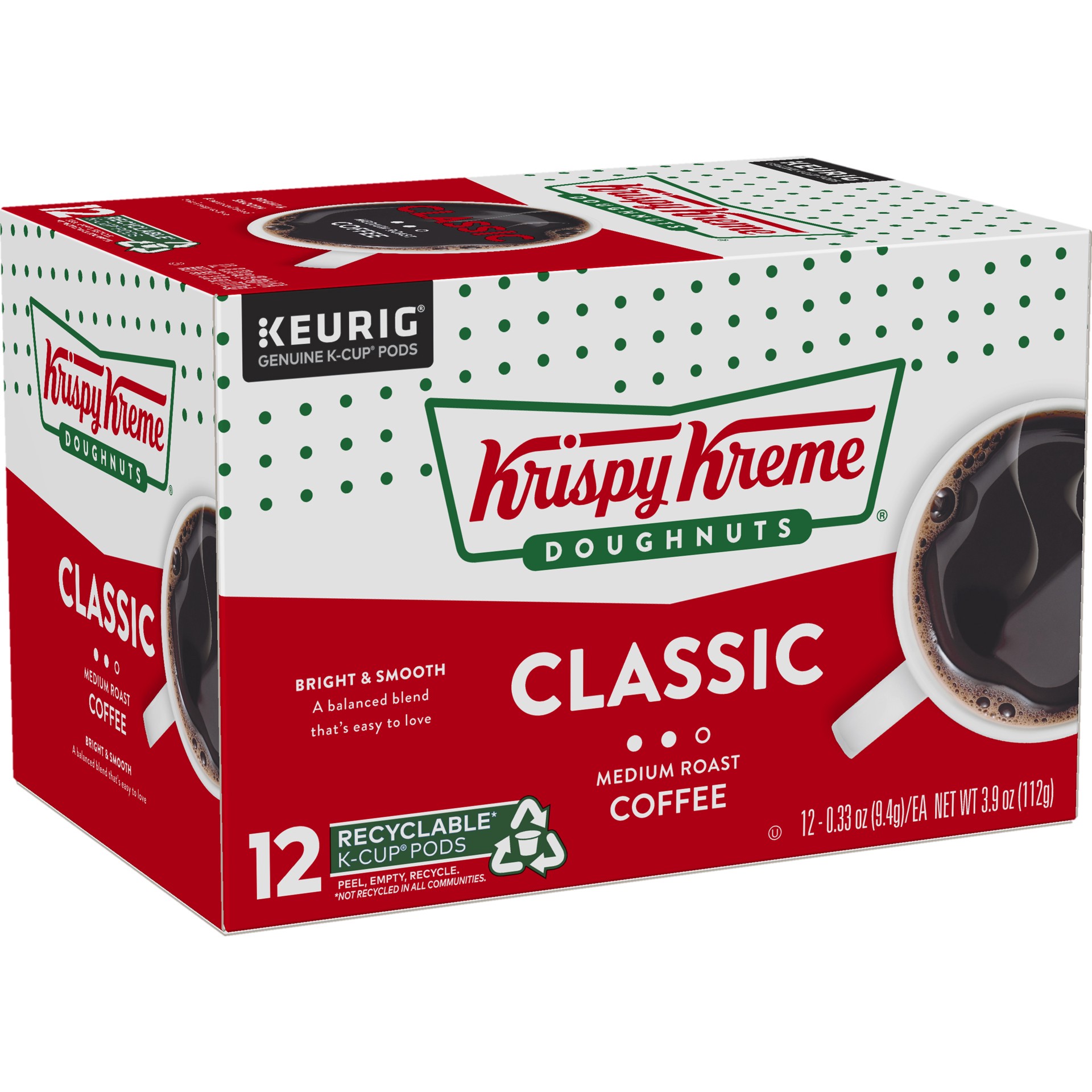 slide 3 of 5, Krispy Kreme Classic Keurig Single-Serve K-Cup Pods, Medium Roast Coffee, 12 ct