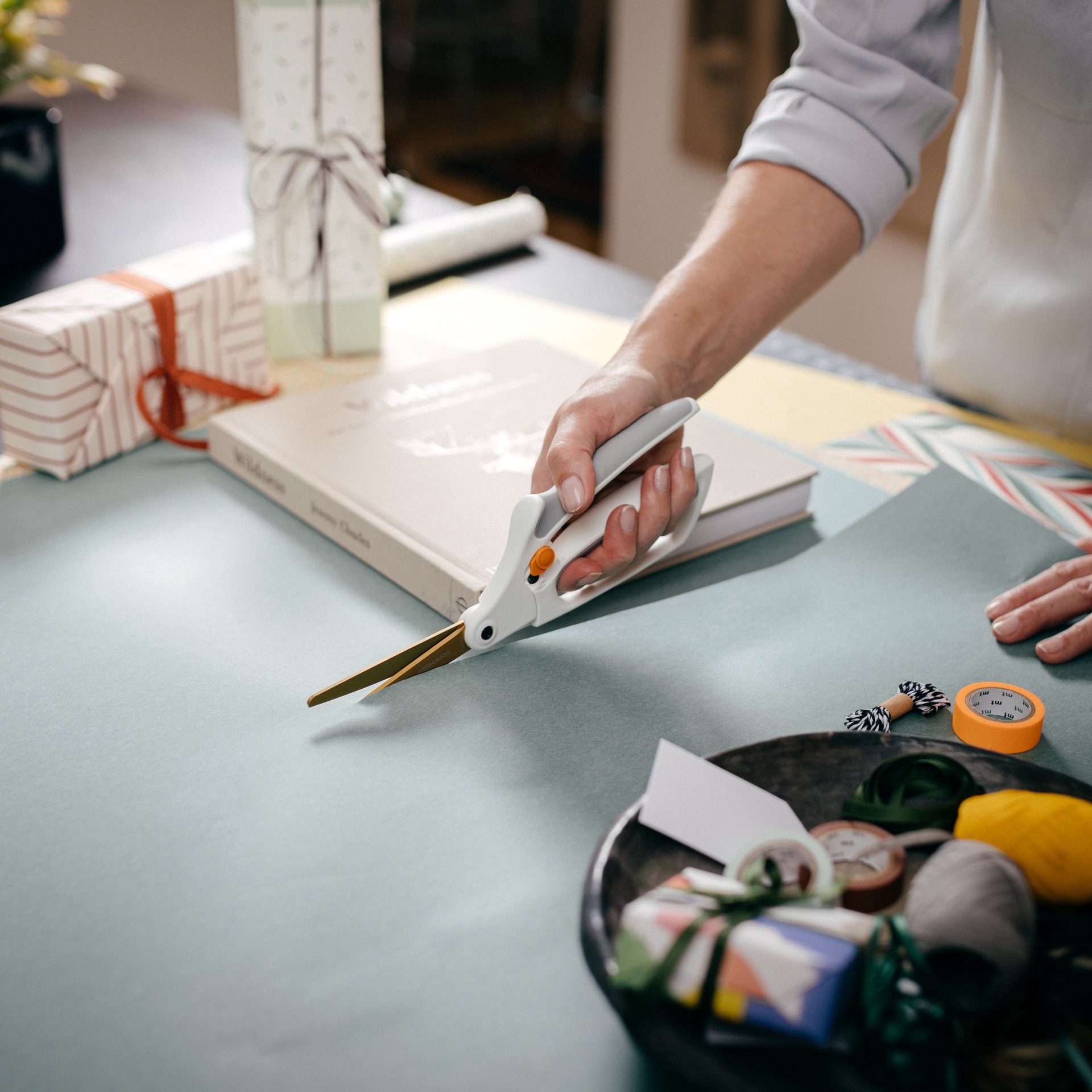 slide 3 of 6, Fiskars Easy Action No.8 Titanium Scissors, 10.3 in