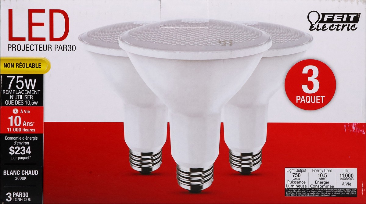 slide 2 of 12, Feit Electric 75 Watts LED Warm White Flood Bulbs 3 ea, 3 ct