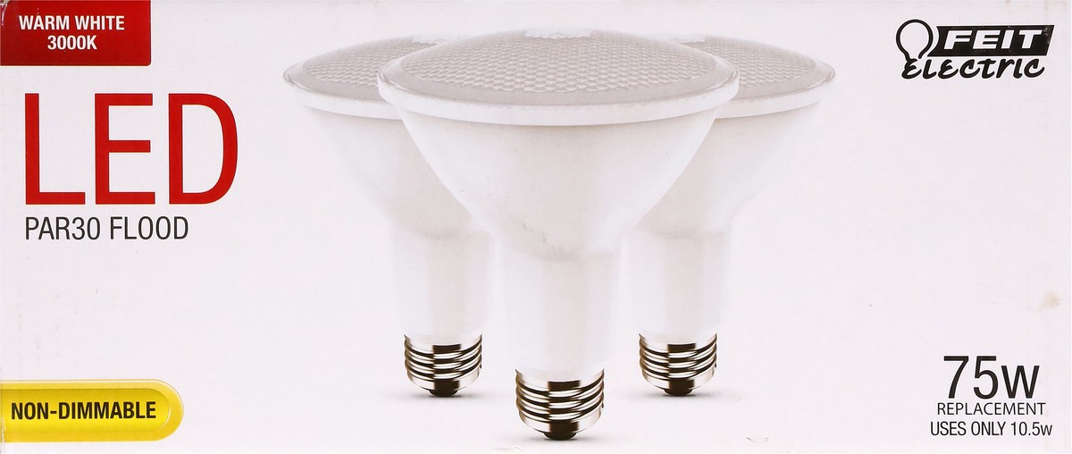 slide 11 of 12, Feit Electric 75 Watts LED Warm White Flood Bulbs 3 ea, 3 ct