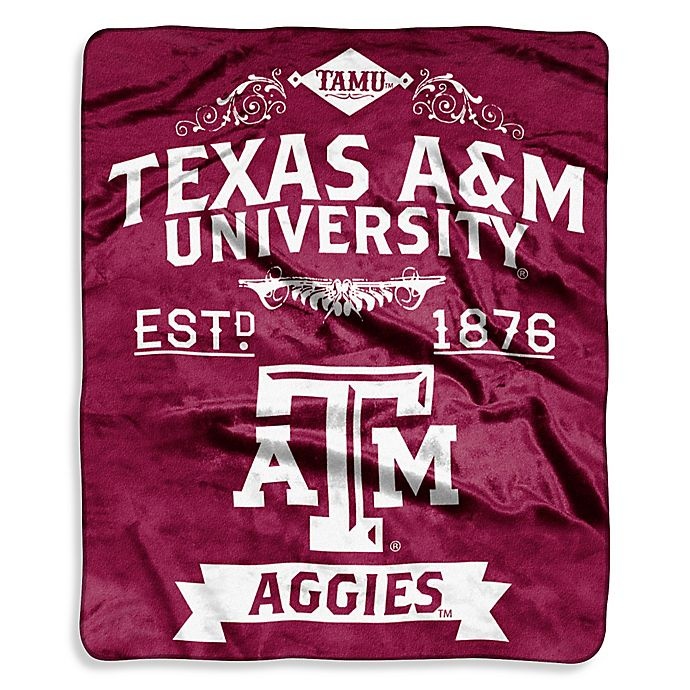 slide 1 of 1, NCAA Texas A&M University Raschel Throw Blanket, 1 ct