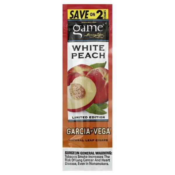 slide 1 of 1, Game White Peach Cigars 2Pk, 2 ct