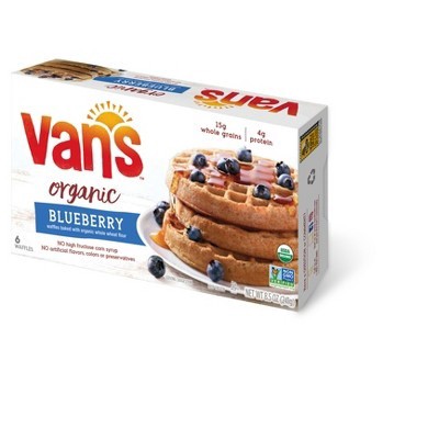 slide 1 of 7, Van's Organic Blueberry Waffles, 6 ct; 1.42 oz