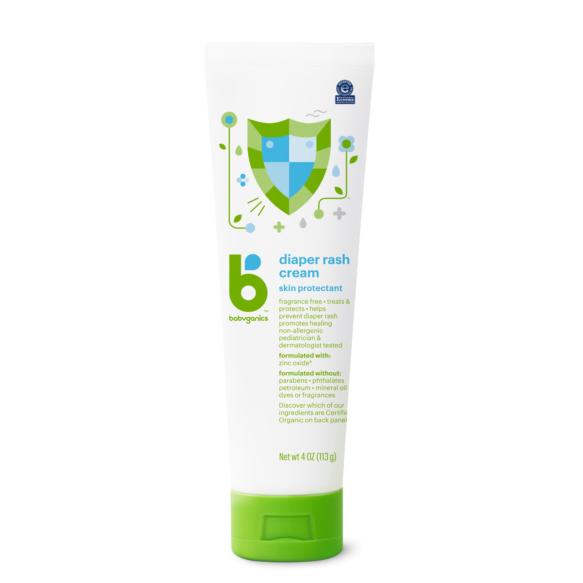 slide 1 of 7, Babyganics Diaper Rash Cream, 4 oz