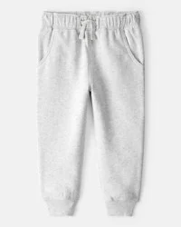 Carter's Toddler Boy Solid Fleece Cotton Jogger - Grey Heather Grey 5T
