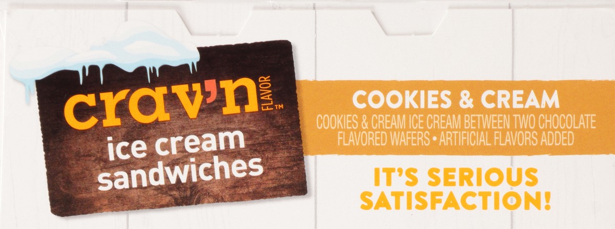 slide 3 of 9, Crav'n Flavor Cookies & Cream Ice Cream Sandwiches 12 ea, 