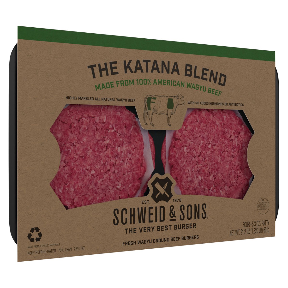 slide 7 of 11, Schweid & Sons Burgers The Katana Blend, 21.2 oz